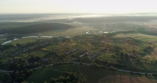 Morning Mist over the Fields, Ukraine