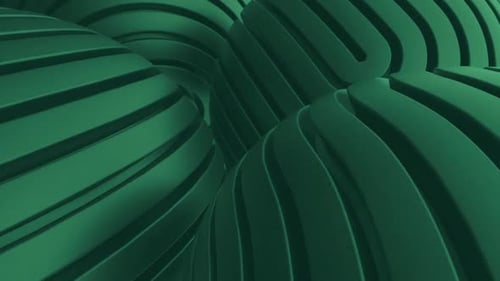 Abstract Spinning Spheres Green
