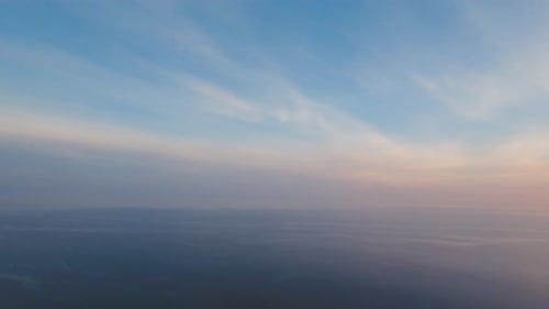 Water Surface Aerial View Sunset