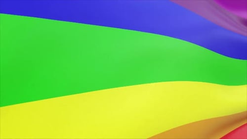 Vibrant Rainbow Flag Waving Transition