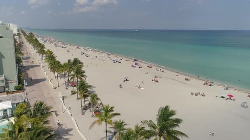 Aerial view of the beach