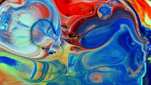 Arte abstracto de difusión de tinta colorida 005