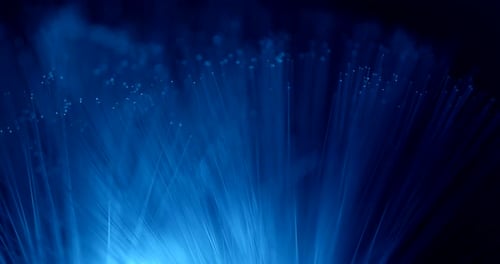 Fiber Optic Light Strands Changing Color