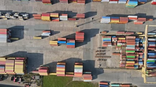 Containers aerial view