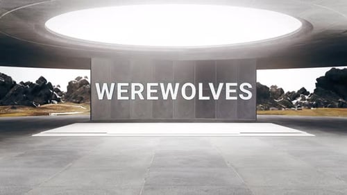 Modern Text Reveal in Abstract Concrete Room