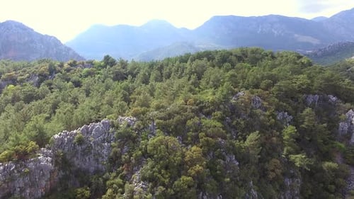 Aerial View of Lush Green Mountain Landscape