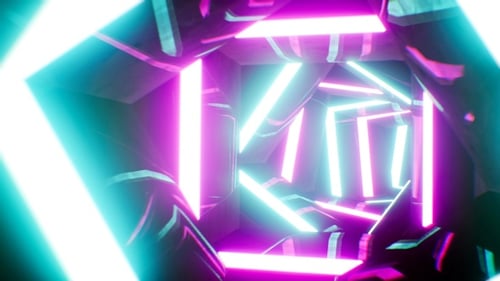 Infinite Glowing Vj Tunnel Loop 4K 02