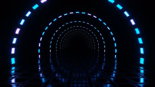 VJ Loops Shimmering Bright Podium Tunnel
