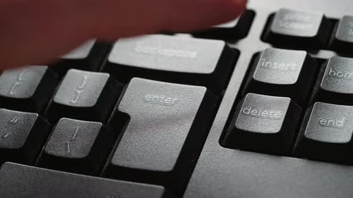 Hitting the enter key or delete key