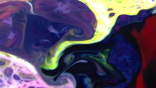 Colorful Abstract Background with Swirling Fluid Motion