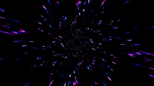 Fly Through Neon Particles Loop 4K
