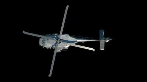 Animation helicopter alpha channel top view.