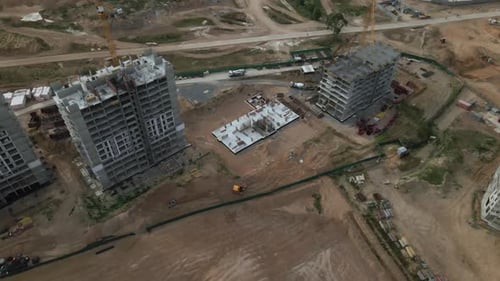 Baustelle für einen neuen Stadtblock.