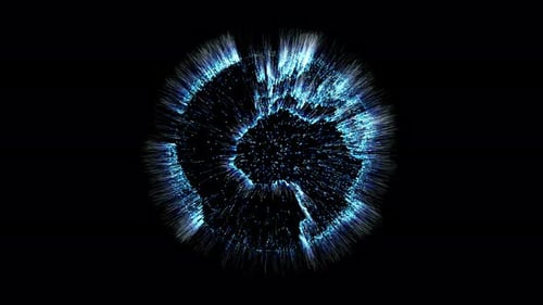 4K Particle planet earth globe