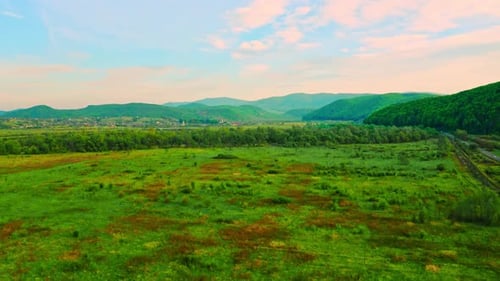 Aerial View on Nature Landscape Daytime