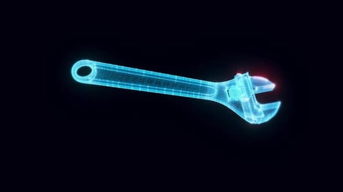 Adjustable Spanner Wrench Hologram Rotating Hd