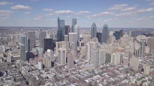 Aerial view of Philadelphia skyline