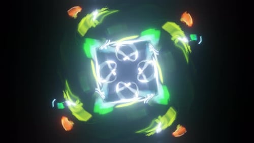 Strobe Abstract Trendy Surreal Futuristic Multicolor Psychedelic Hypnotic VJ Seamless Loop