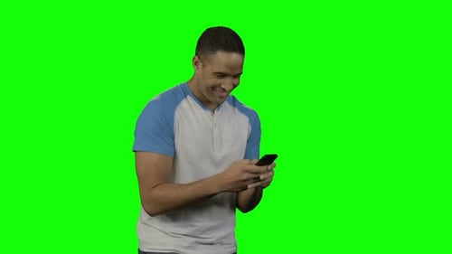 Man using mobile phone