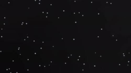 White Particle Moving On Black background. Floating Dust animation White particle moving