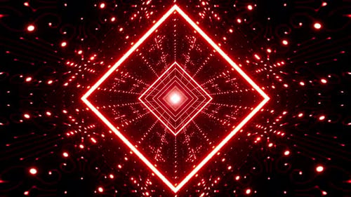 Flickering Red Royal Pattern Light Tunnel