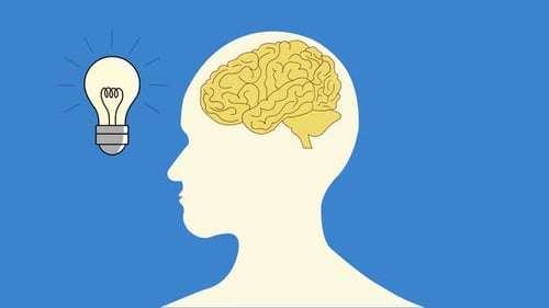 concept de pensée et d'idée avec tête humaine.