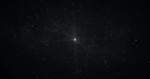 Abstract Space Dust Background with Twinkling Star Field and Central Light