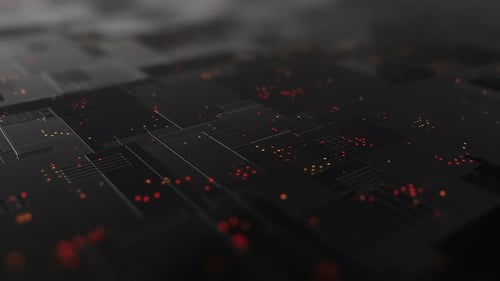 Abstract high tech digital technology background 4K loop.