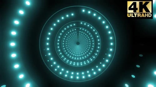Seamless Looping Geometric Digital Light Tunnel Background