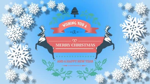 Animated Christmas and New Year Festive Background