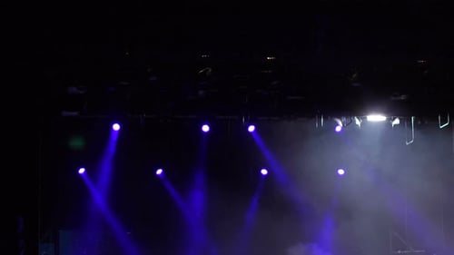 Abstract Stage Lighting with Blue and White Lights