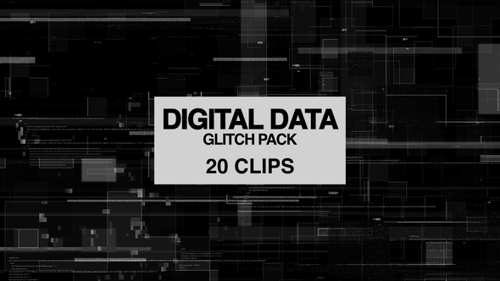 Collection of Digital Glitch Background Effects