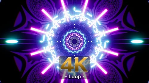 Blink Laserlicht, lila, Tunnelform, 4K