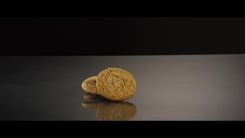 Cookies Falling in Tasty Slow Motion Food Clip
