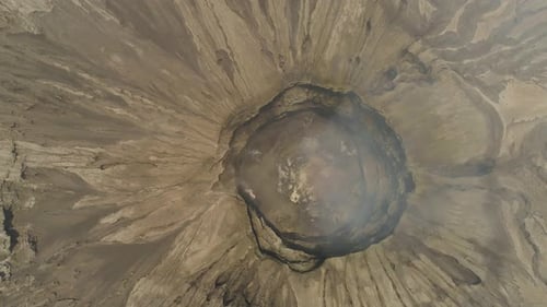 Mountain Landscape with an Active Volcano