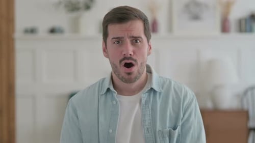 Adult Man Displaying a Range of Emotions