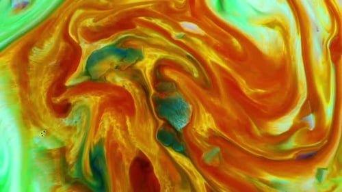 Abstract Swirling Colors in Liquid Motion