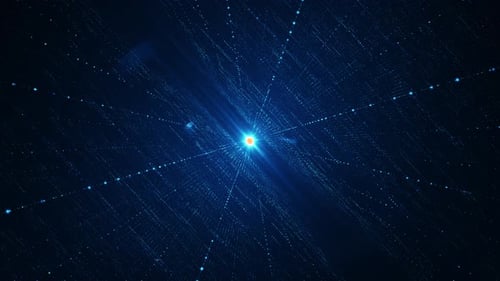 Futuristic Digital Tunnel Network with Particle Stream