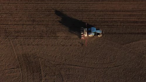 Tractor at Work in Field