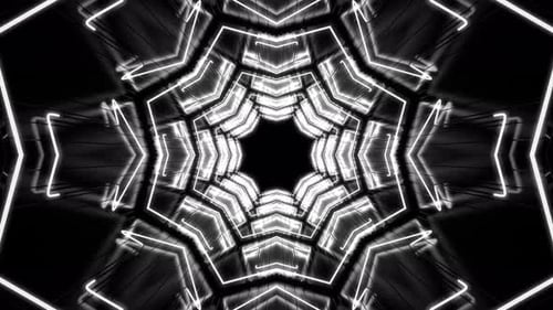 Bucle de túnel de luces neón