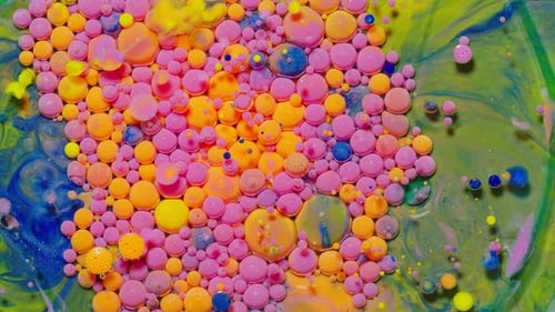Colorful Orange Pink Bubbles Surface Wallpaper Themes Background Multicolor Space Universe Concept