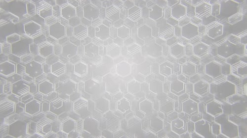Weißer sechseckiger Tech-Hintergrund