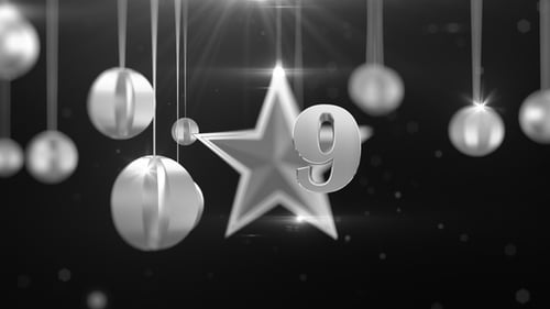 Modern Silver Metallic Countdown with Elegant Ornaments