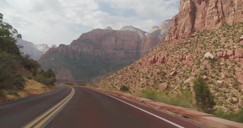 Scenic Drive Through Zion National Park