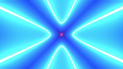 Dynamic Neon Light Tunnel Abstract Background Animation