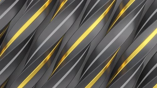 Elegant Black and Gold Twisting Geometric Loop Background