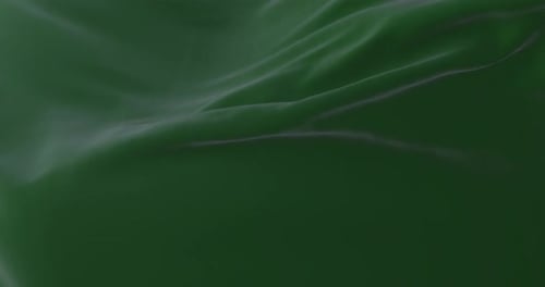 Abstract Flowing Green Fabric Background Loop