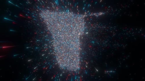 Dynamic Namibia Map Reveal with Glowing Particle Trails