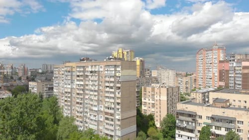 Clouds Over The City Aerial