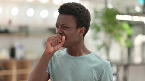 Cough Coughing Young African Man